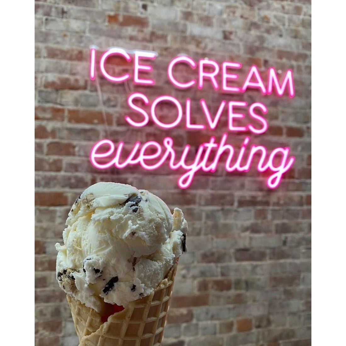 Ice Cream Solves Everything Led Sign Business Neon Sign Wall Decor - Shineneon