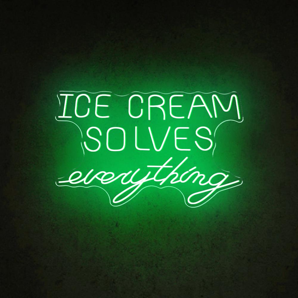 Ice Cream Solves Everything With Multicolor Sprinkles Led Neon Sign | Shineneon