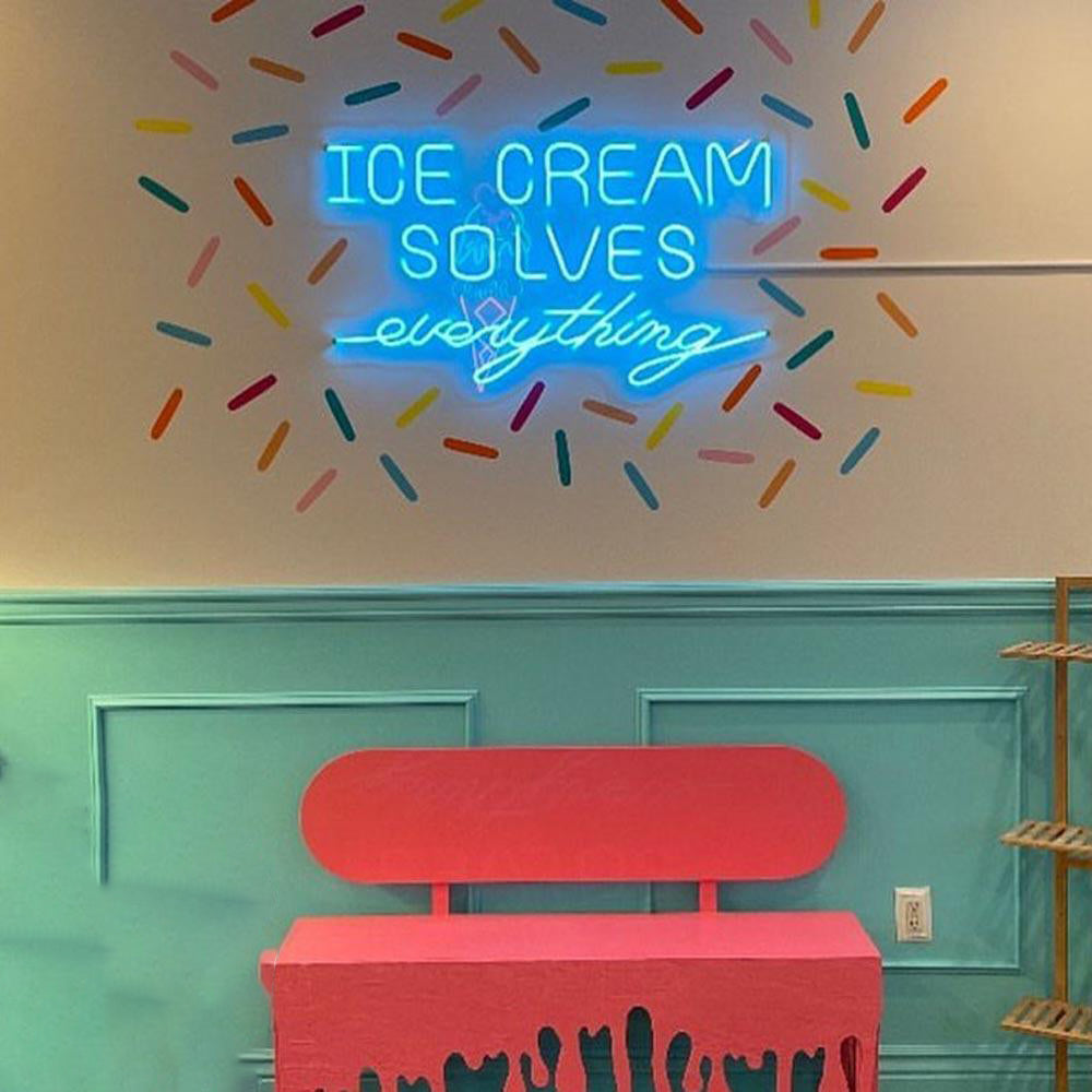 Ice Cream Solves Everything With Multicolor Sprinkles Led Neon Sign | Shineneon