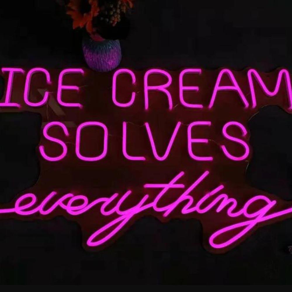 Ice Cream Solves Everything With Multicolor Sprinkles Led Neon Sign | Shineneon