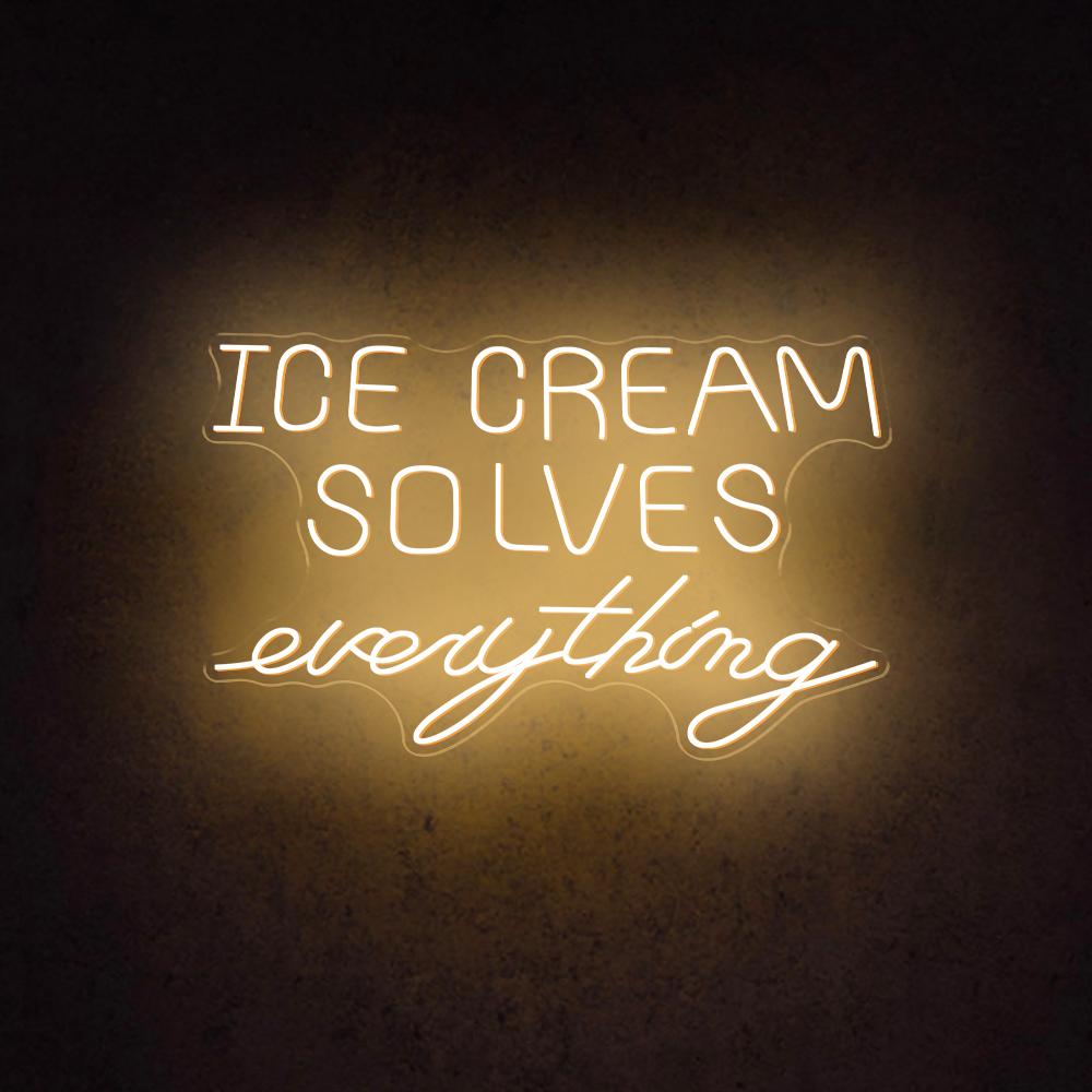 Ice Cream Solves Everything With Multicolor Sprinkles Led Neon Sign | Shineneon