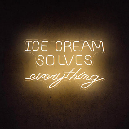 Ice Cream Solves Everything With Multicolor Sprinkles Led Neon Sign | Shineneon