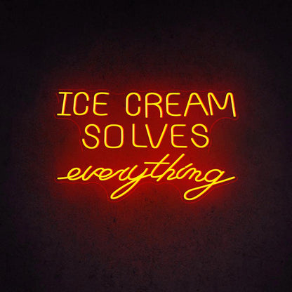 Ice Cream Solves Everything With Multicolor Sprinkles Led Neon Sign | Shineneon
