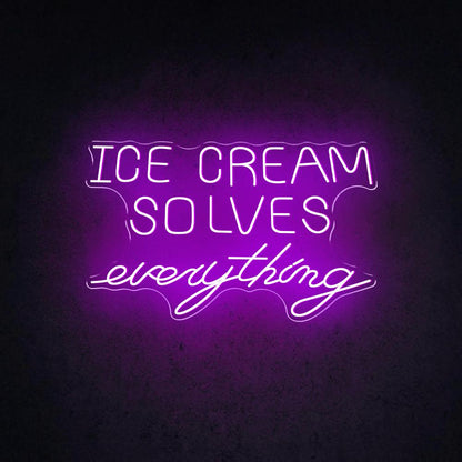Ice Cream Solves Everything With Multicolor Sprinkles Led Neon Sign | Shineneon