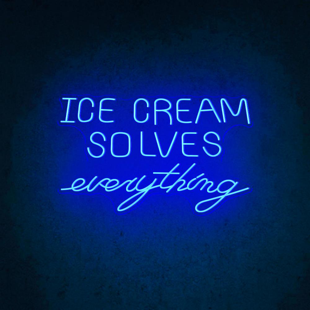 Ice Cream Solves Everything With Multicolor Sprinkles Led Neon Sign | Shineneon
