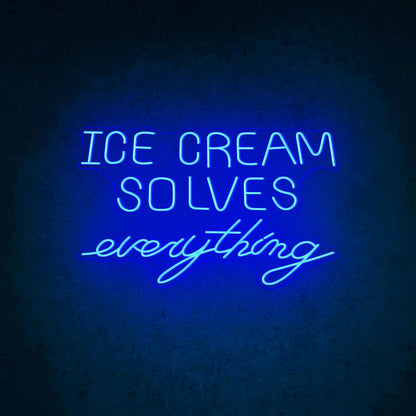 Ice Cream Solves Everything With Multicolor Sprinkles Led Neon Sign | Shineneon
