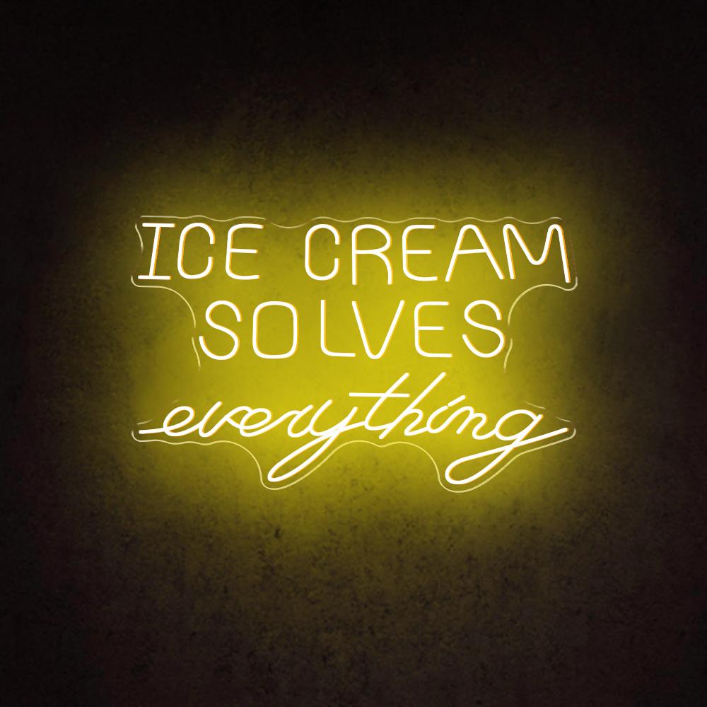 Ice Cream Solves Everything With Multicolor Sprinkles Led Neon Sign | Shineneon