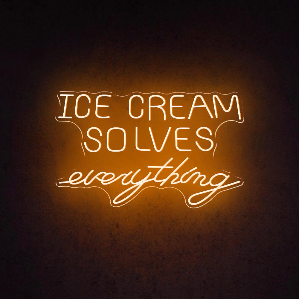 Ice Cream Solves Everything With Multicolor Sprinkles Led Neon Sign | Shineneon