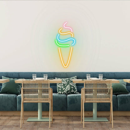 Ice Cream Swirl Whimsical Neon For Dessert Stations | Shineneon