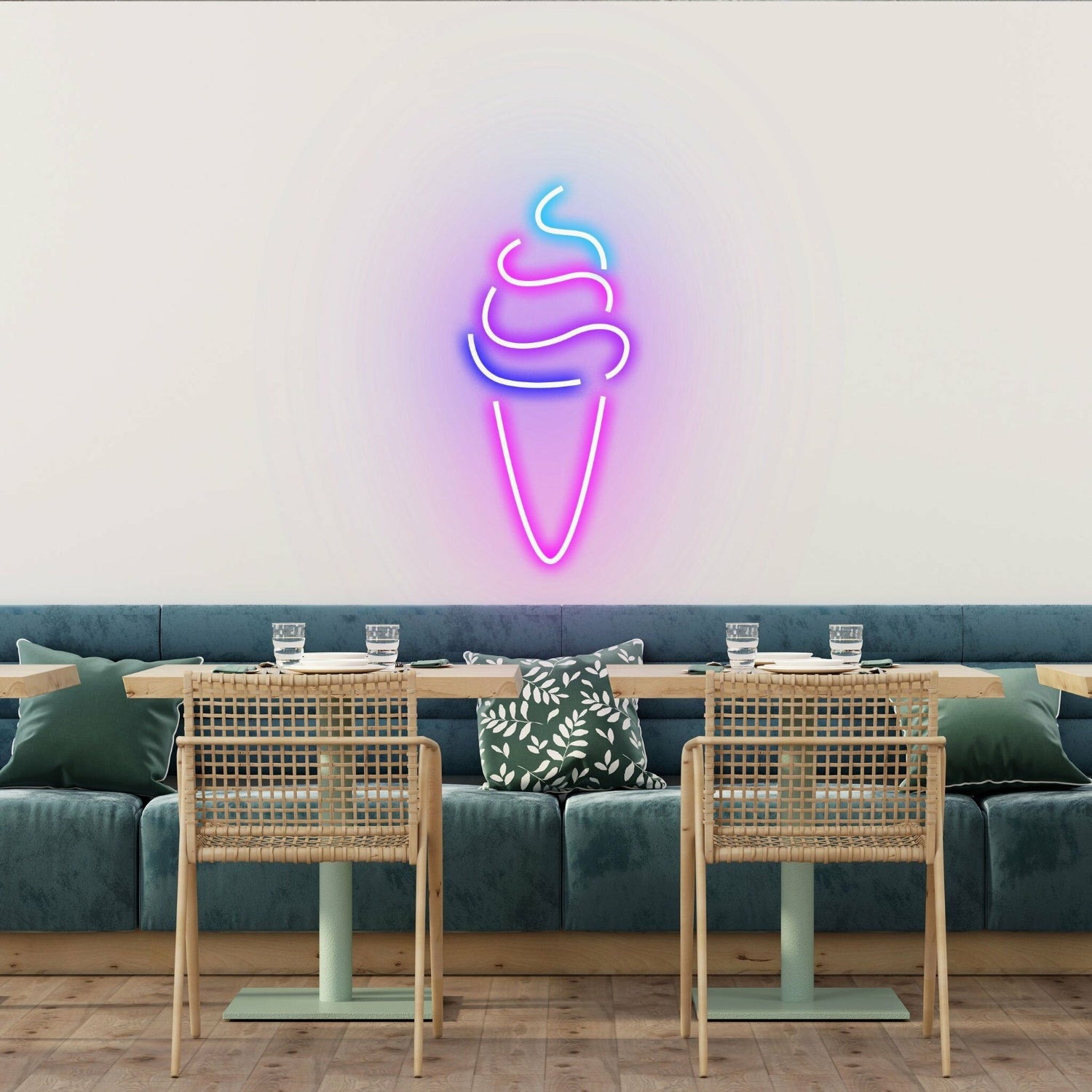 Ice Cream Swirl Whimsical Neon For Dessert Stations | Shineneon