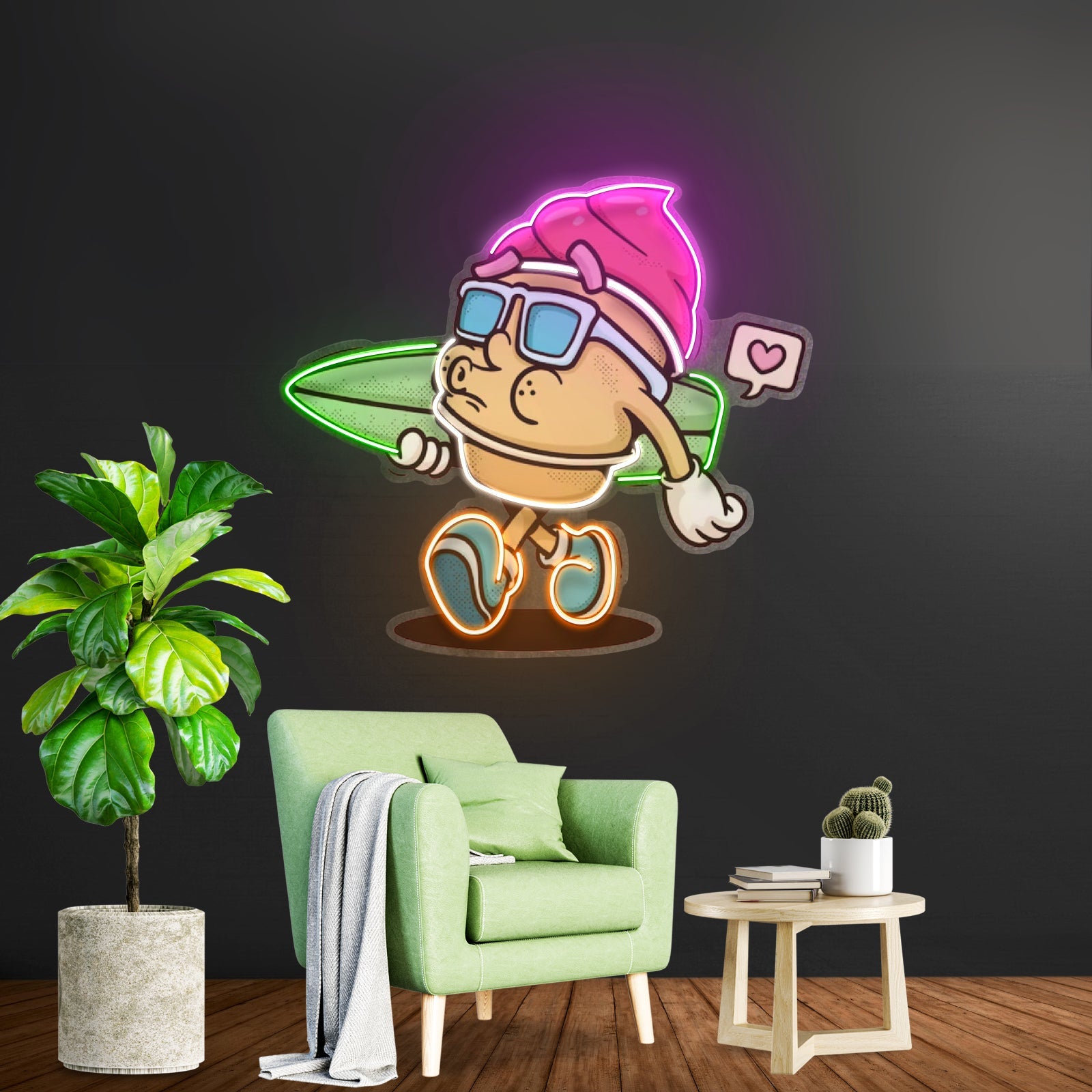 Ice Cream Trendy Retro Led Neon Sign Light Custom Led Signs - Shineneon