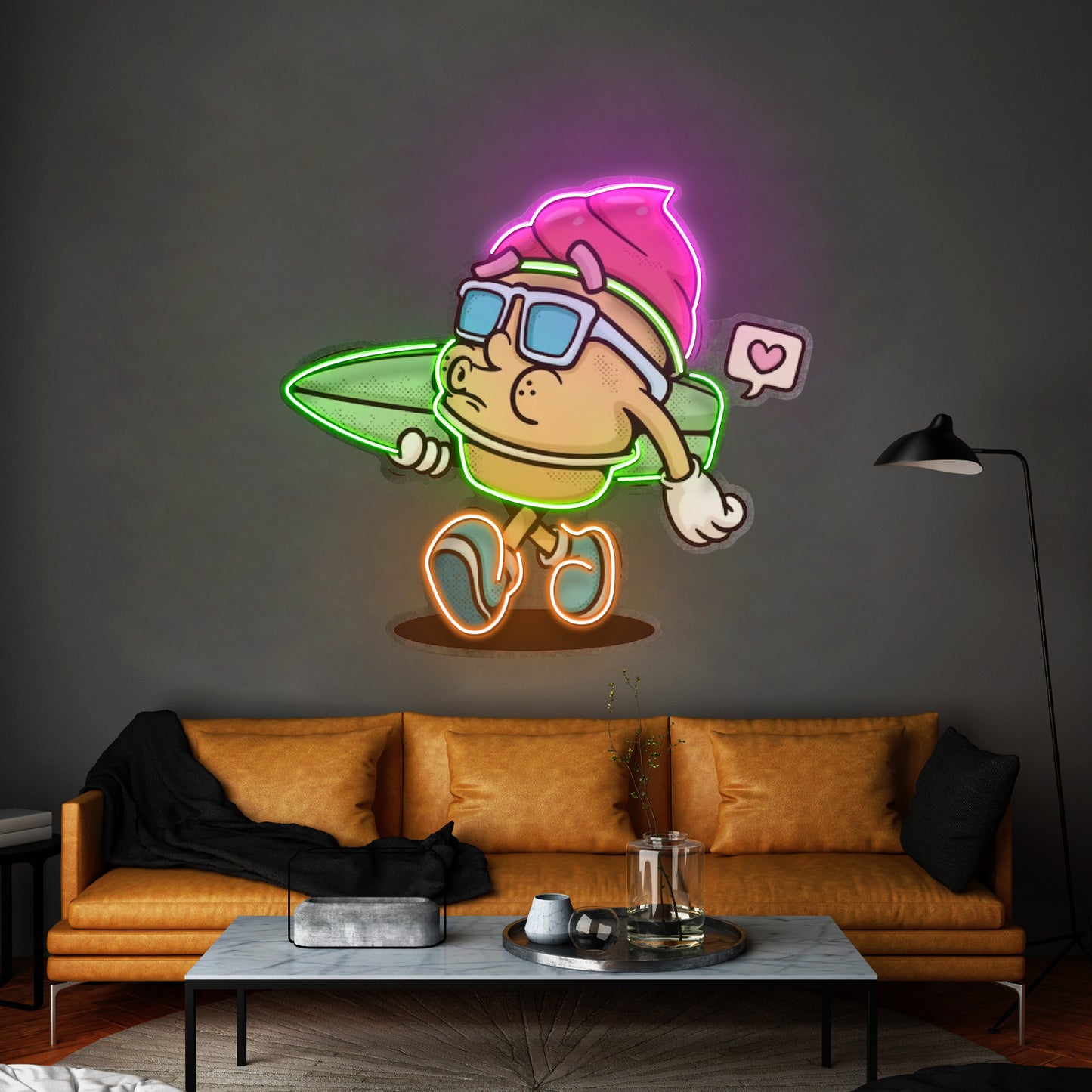 Ice Cream Trendy Retro Led Neon Sign Light Custom Led Signs