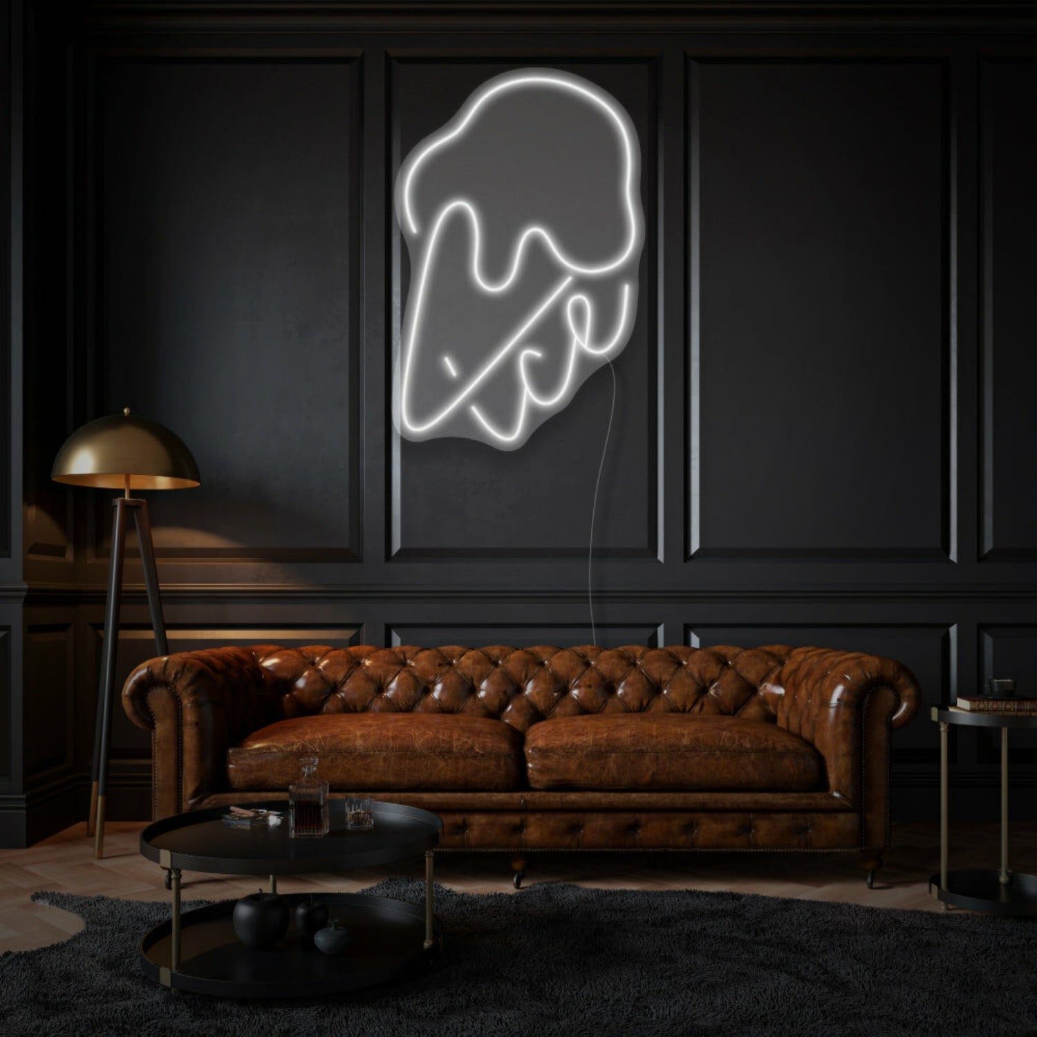 Ice Cream With Neon Sweet Treats And Delight | Shineneon