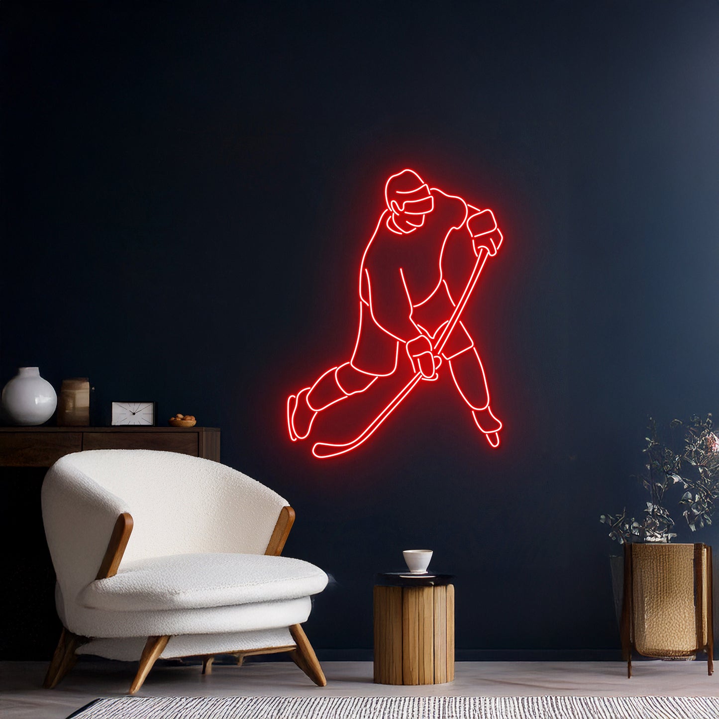 Ice Hockey Led Neon Signs Room Wall Decor