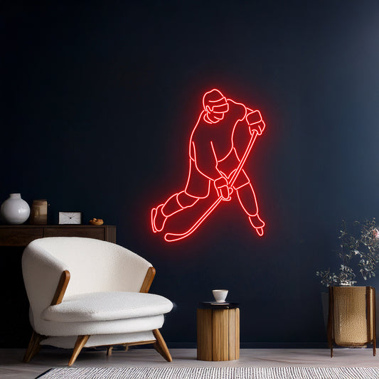 Ice Hockey Led Neon Signs Room Wall Decor