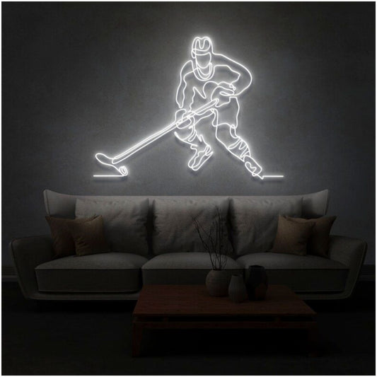 Ice Hockey Player Led Sign Business Neon Sign