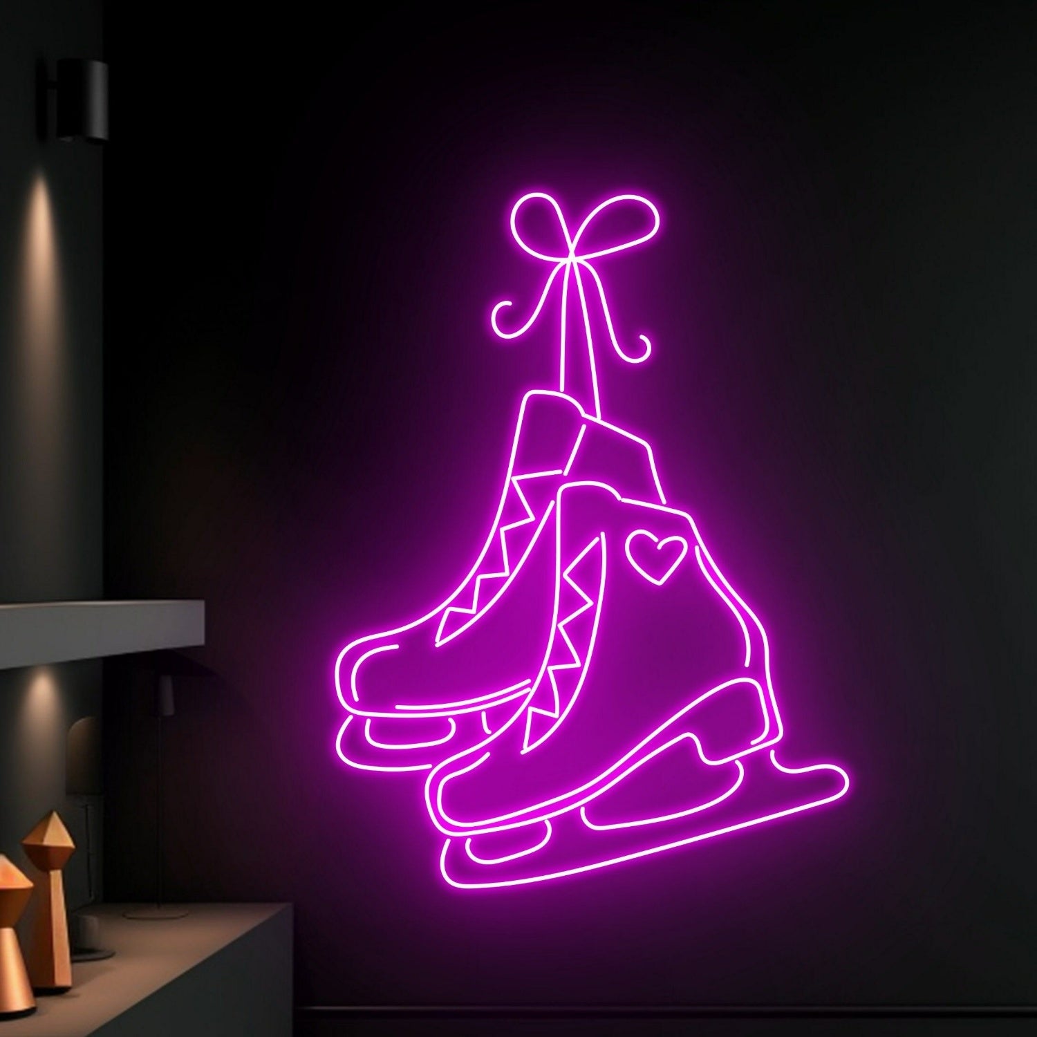 Ice Skates Led Neon Sign For Cozy Home Office Interiors - Shineneon