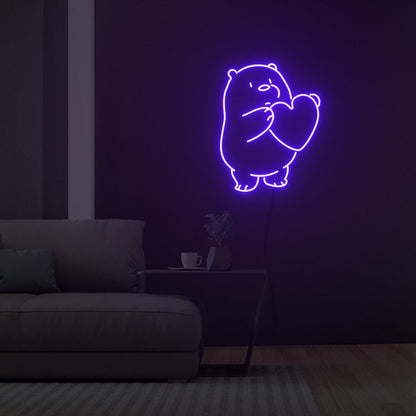 Icebear With Heart Led Neon Sign Fashion Custom Led Neon Sign | Shineneon