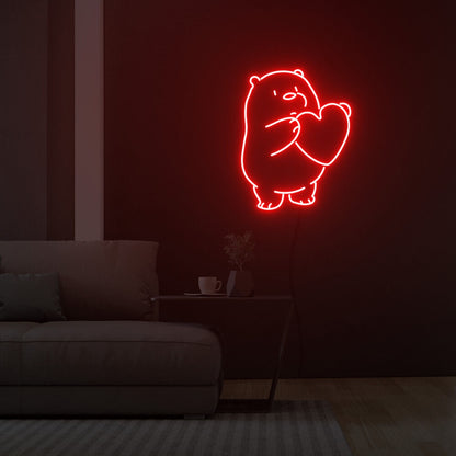 Icebear With Heart Led Neon Sign Fashion Custom Led Neon Sign | Shineneon