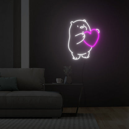 Icebear With Heart Led Neon Sign Fashion Custom Led Neon Sign | Shineneon
