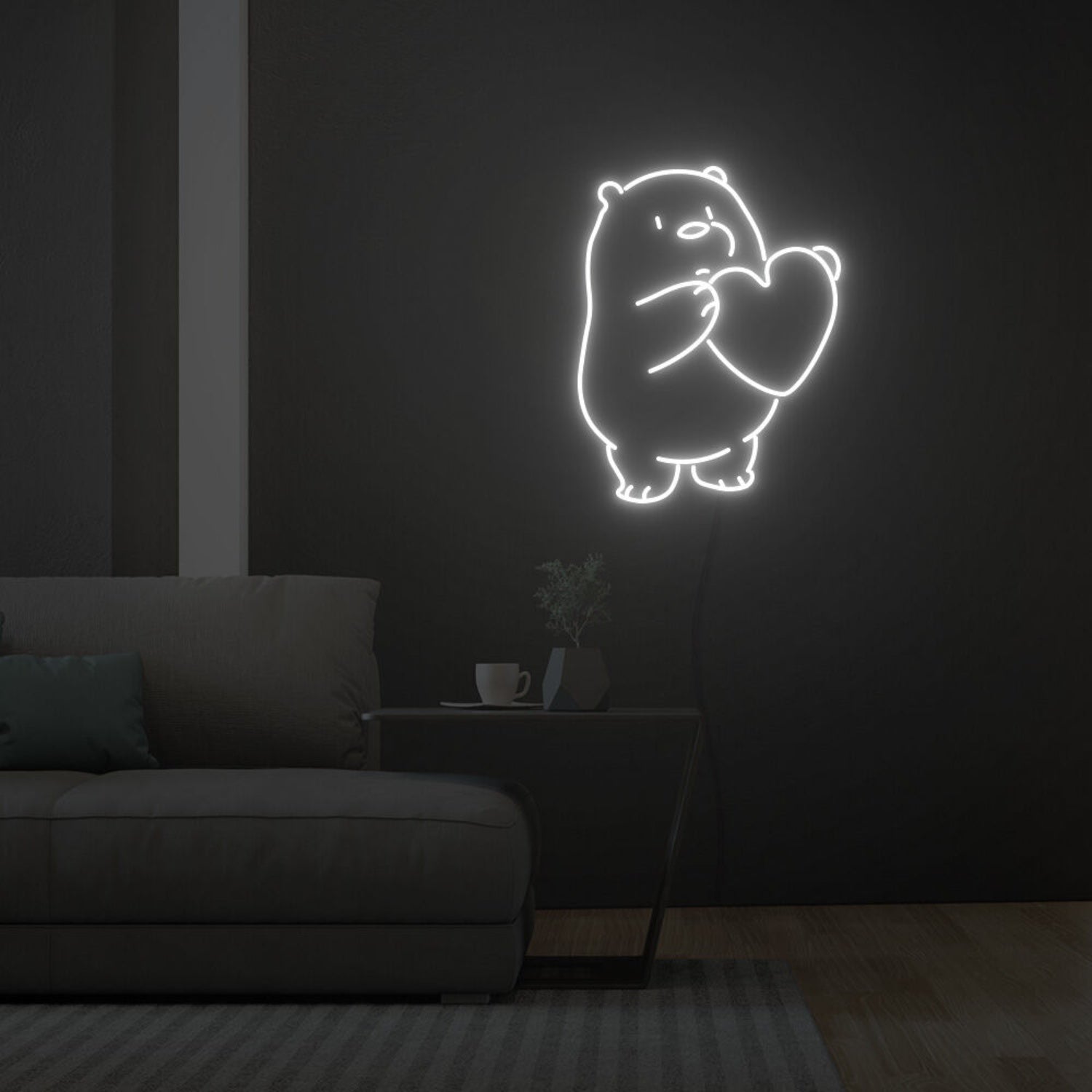 Icebear With Heart Led Neon Sign Fashion Custom Led Neon Sign | Shineneon