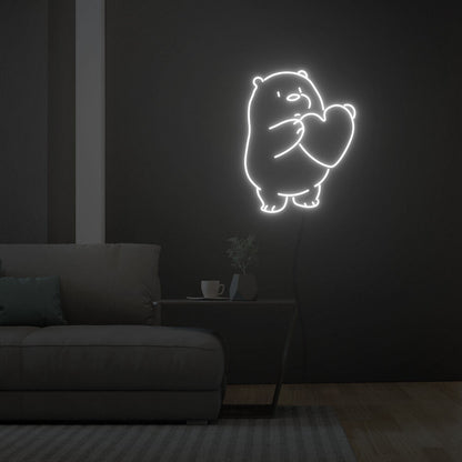 Icebear With Heart Led Neon Sign Fashion Custom Led Neon Sign | Shineneon