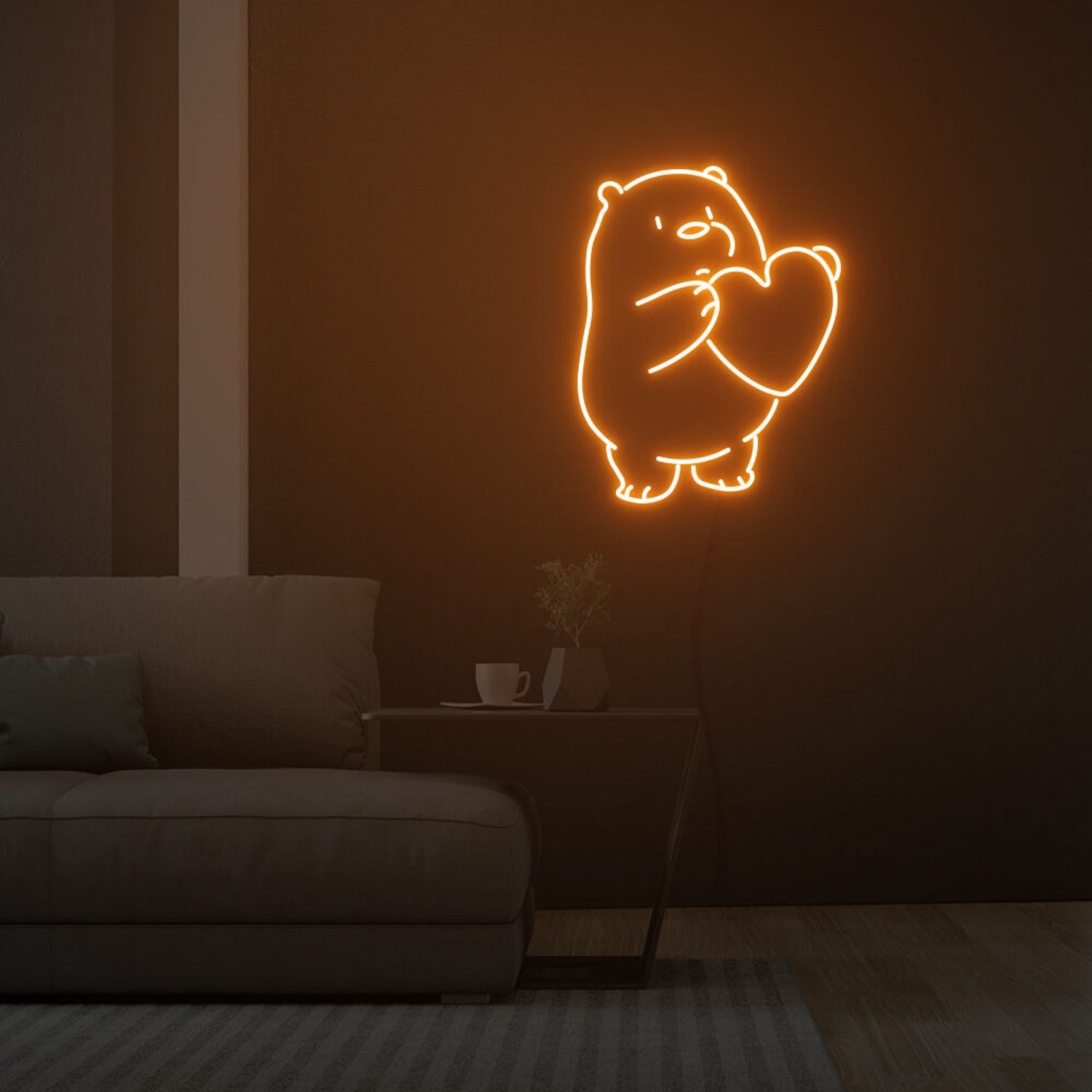 Icebear With Heart Led Neon Sign Fashion Custom Led Neon Sign | Shineneon