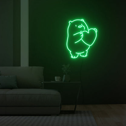 Icebear With Heart Led Neon Sign Fashion Custom Led Neon Sign | Shineneon