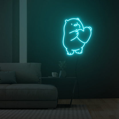 Icebear With Heart Led Neon Sign Fashion Custom Led Neon Sign | Shineneon