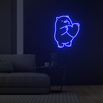 Icebear With Heart Led Neon Sign Fashion Custom Led Neon Sign | Shineneon