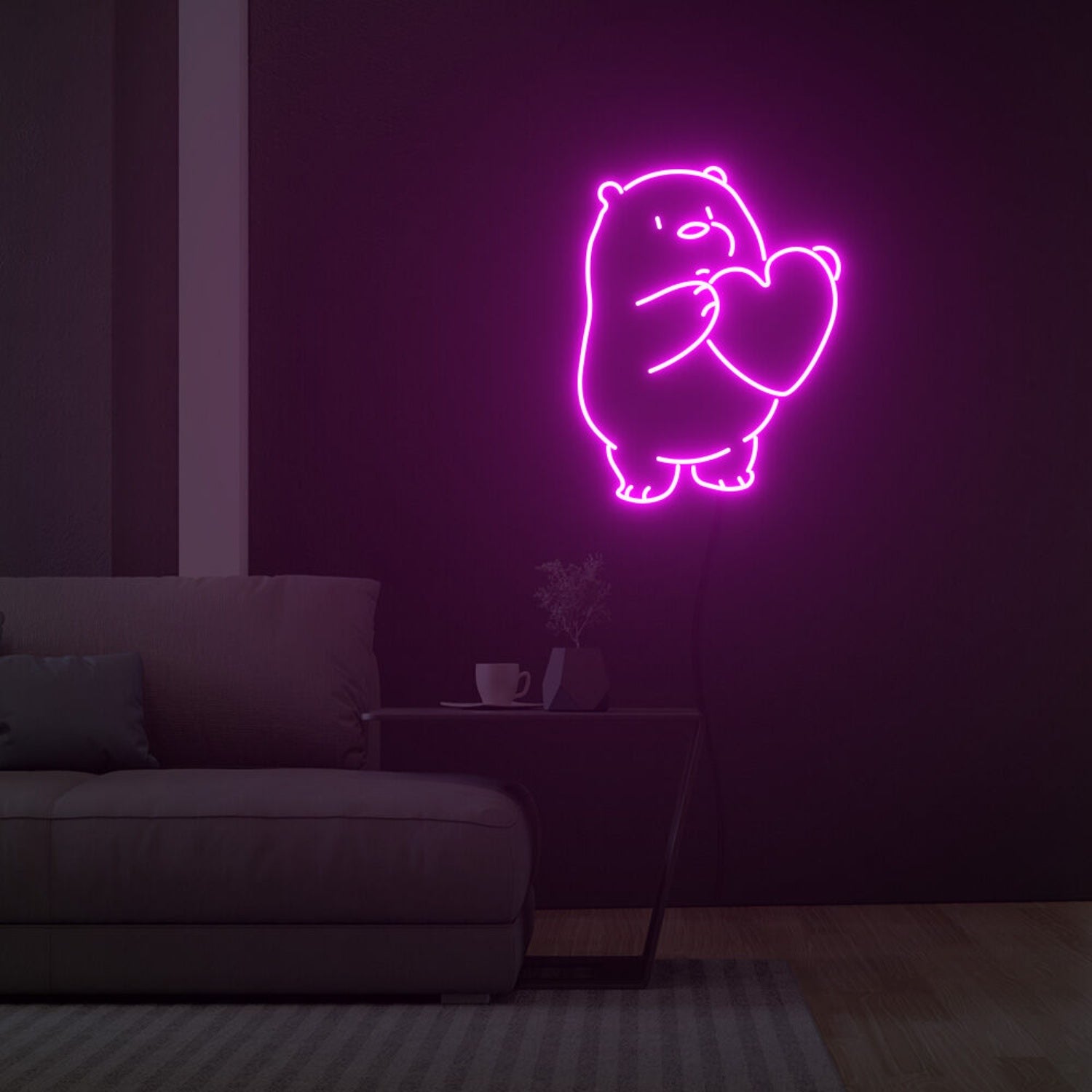 Icebear With Heart Led Neon Sign Fashion Custom Led Neon Sign | Shineneon