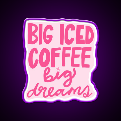 Iced Coffee Cafe Led Neon Sign Espresso Bar Art Rgb Color