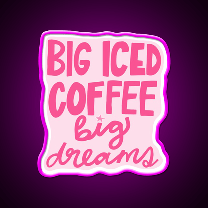 Iced Coffee Cafe Led Neon Sign Espresso Bar Art Rgb Color - Shineneon