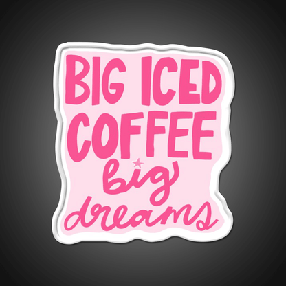 Iced Coffee Cafe Led Neon Sign Espresso Bar Art Rgb Color - Shineneon