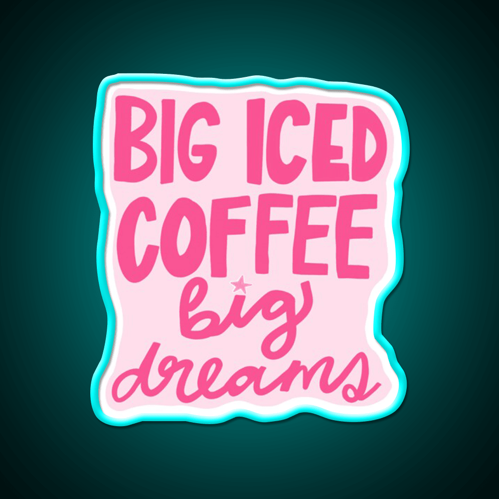 Iced Coffee Cafe Led Neon Sign Espresso Bar Art Rgb Color - Shineneon