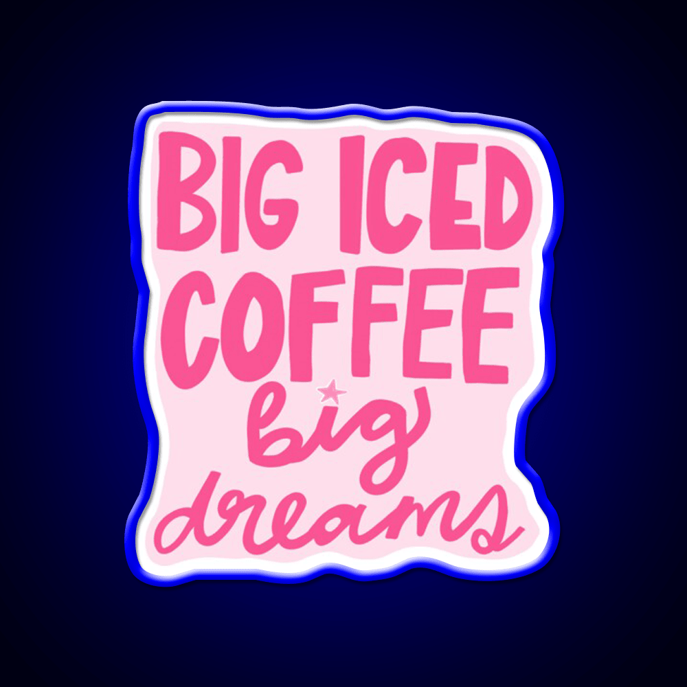 Iced Coffee Cafe Led Neon Sign Espresso Bar Art Rgb Color - Shineneon