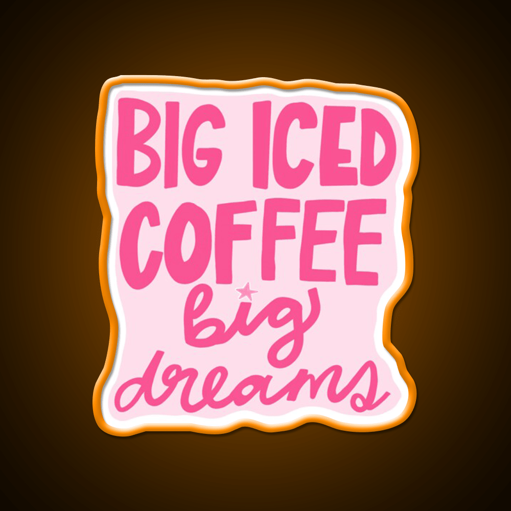 Iced Coffee Cafe Led Neon Sign Espresso Bar Art Rgb Color - Shineneon