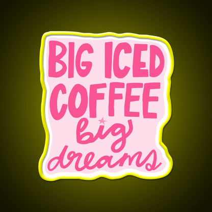 Iced Coffee Cafe Led Neon Sign Espresso Bar Art Rgb Color - Shineneon