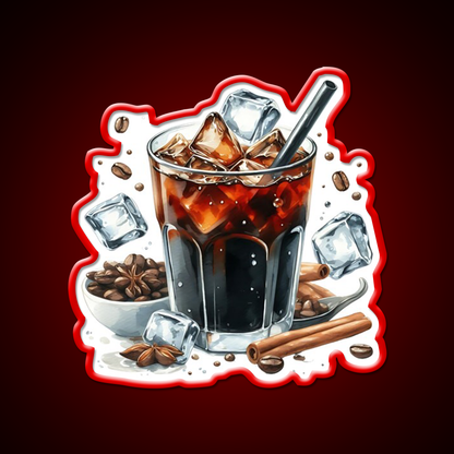 Iced Coffee Cold Brew Cafe Led Neon Sign Espresso Bar Art Rgb Color