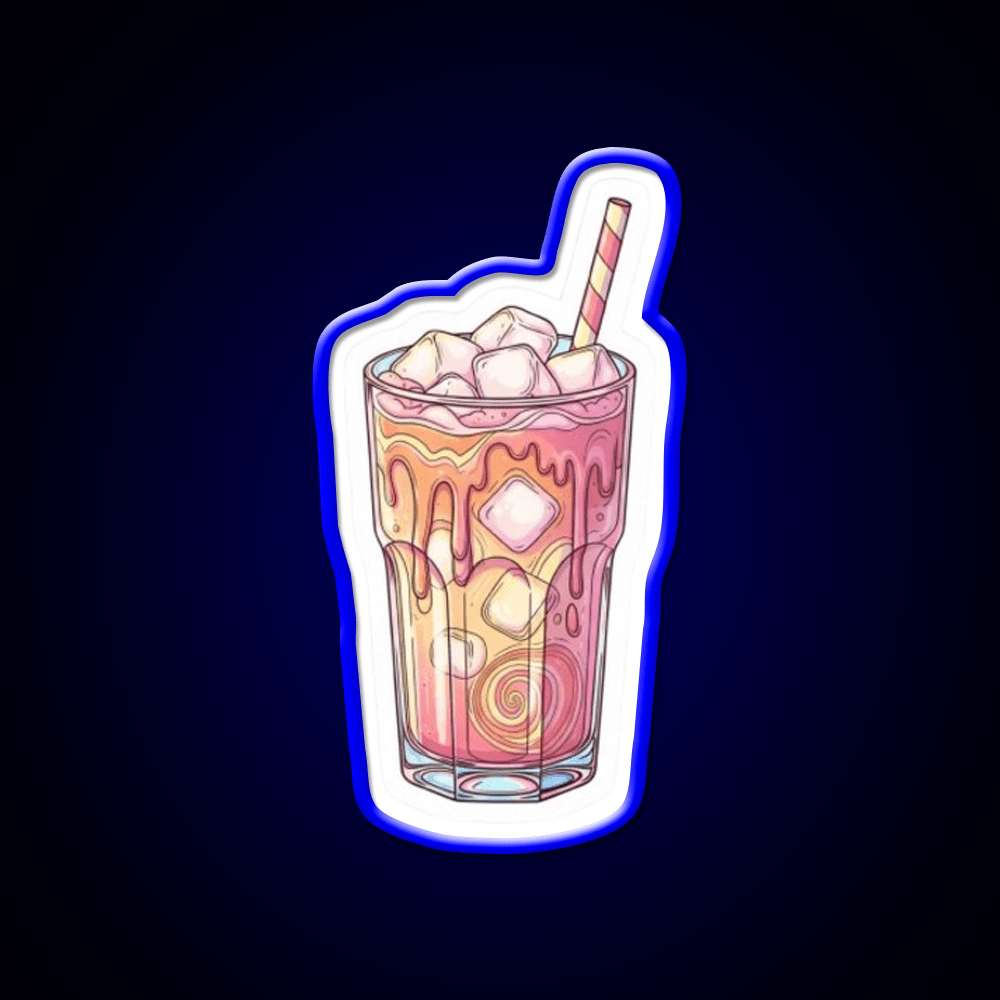 Iced Coffee Vibes Art Cafe Led Neon Sign Espresso Bar Art Rgb Color - Shineneon