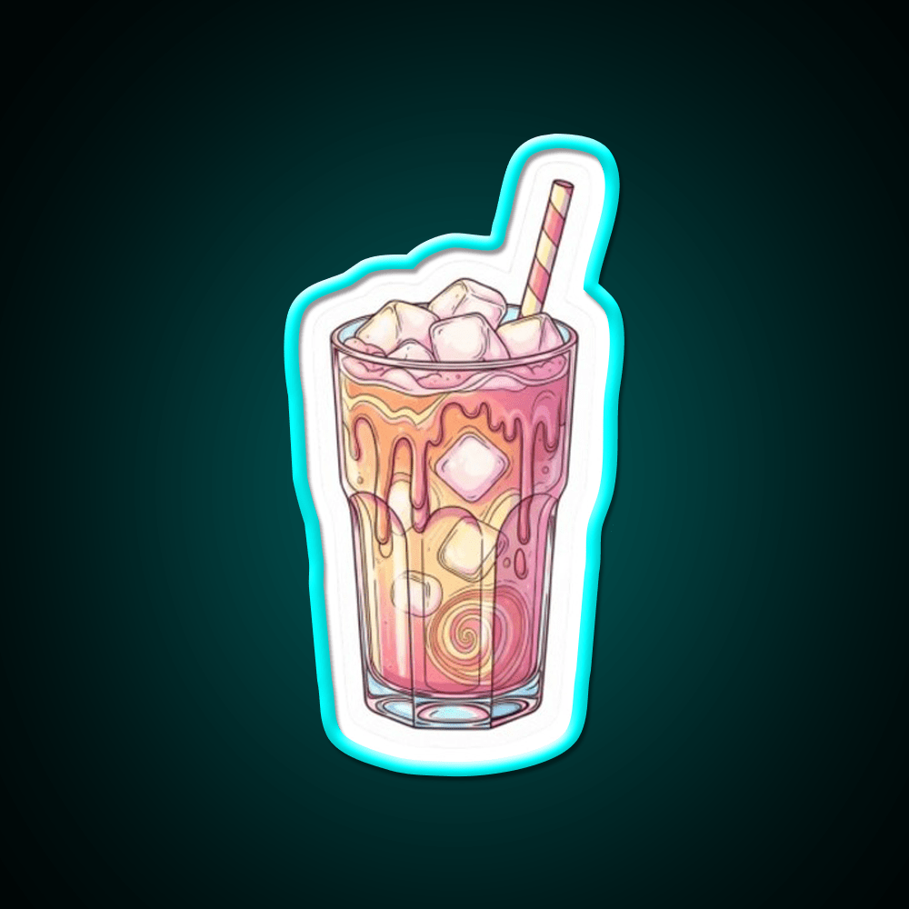 Iced Coffee Vibes Art Cafe Led Neon Sign Espresso Bar Art Rgb Color - Shineneon