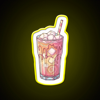 Iced Coffee Vibes Art Cafe Led Neon Sign Espresso Bar Art Rgb Color