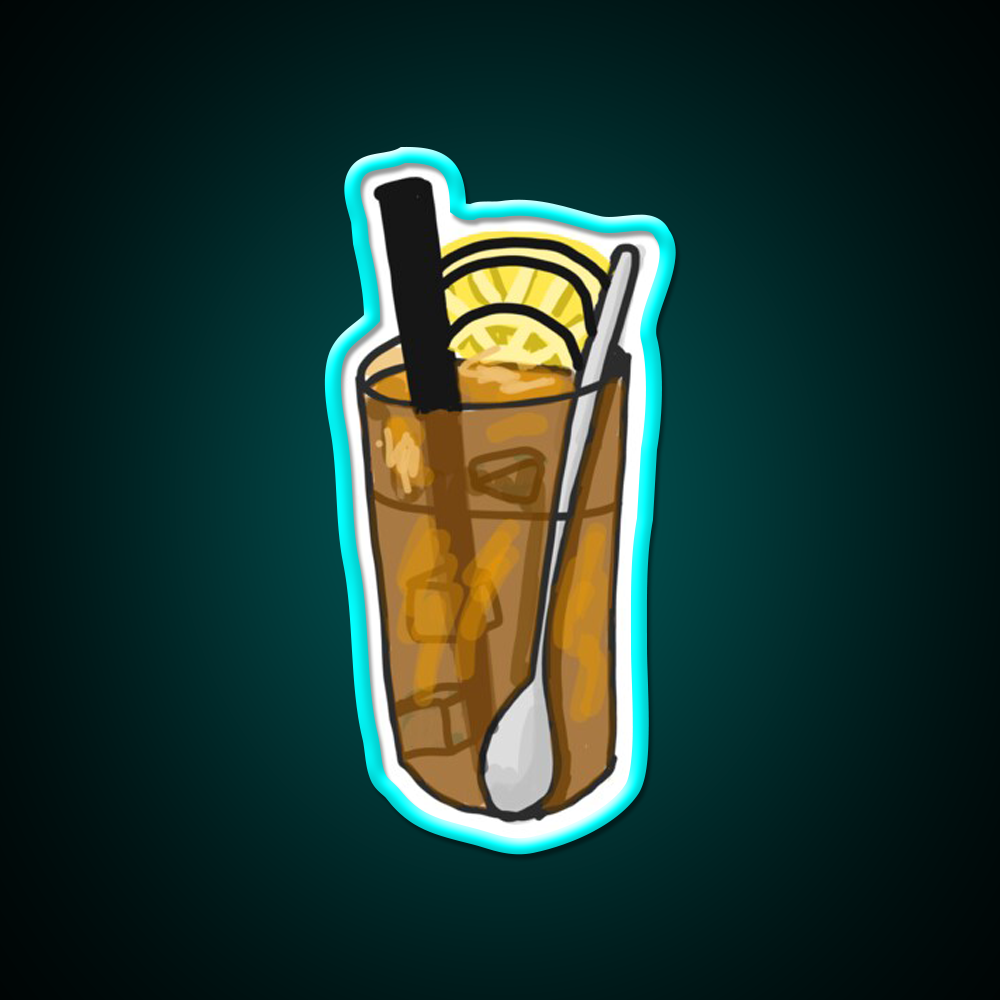 Iced Lemon Tea Led Neon Sign Chinese Food Rgb Color