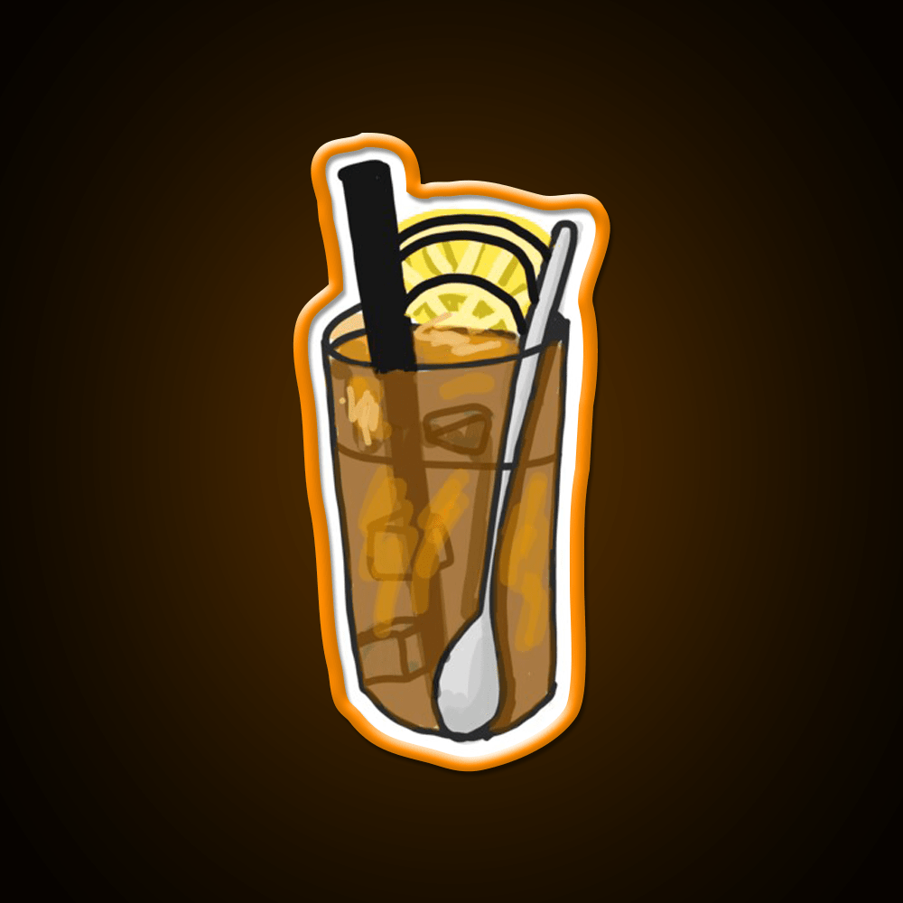 Iced Lemon Tea Led Neon Sign Chinese Food Rgb Color - Shineneon