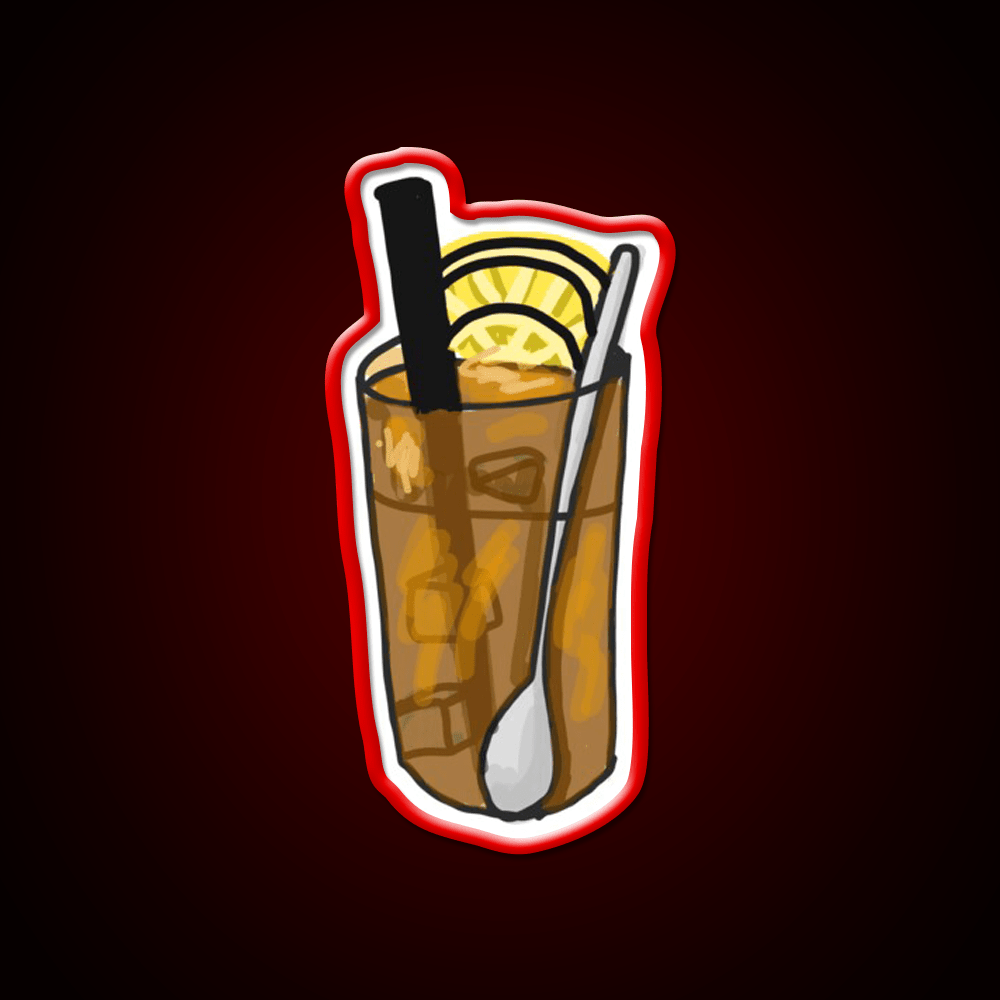 Iced Lemon Tea Led Neon Sign Chinese Food Rgb Color - Shineneon