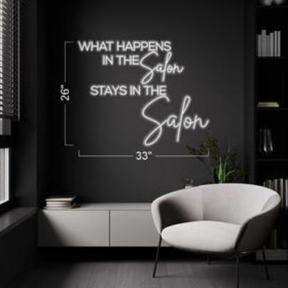 Icon The Beauty Lounge White Text And Globe Led Neon Sign For Salon Wall Decor | Shineneon