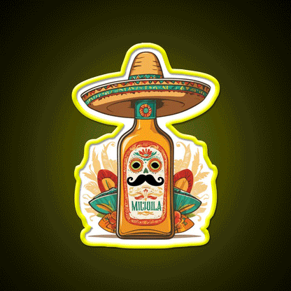 Iconic Mexico Drink Celebrate Cinco De Mayo Party Drink Tequila Led Neon Sign Rgb Color - Custom LED neon sign front view