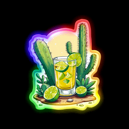Iconic Mexico Drink Celebration Funny Party Drink Tequila Led Neon Sign Rgb Color - LED neon sign close-up detail