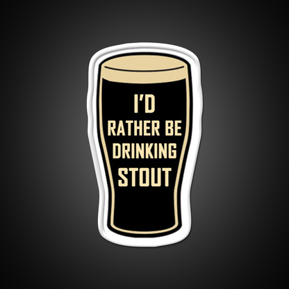 Id Rather Be Drinking Stout Craft Beer Design Beer Bar Decor Led Neon Sign Rgb Color - LED neon sign view 11