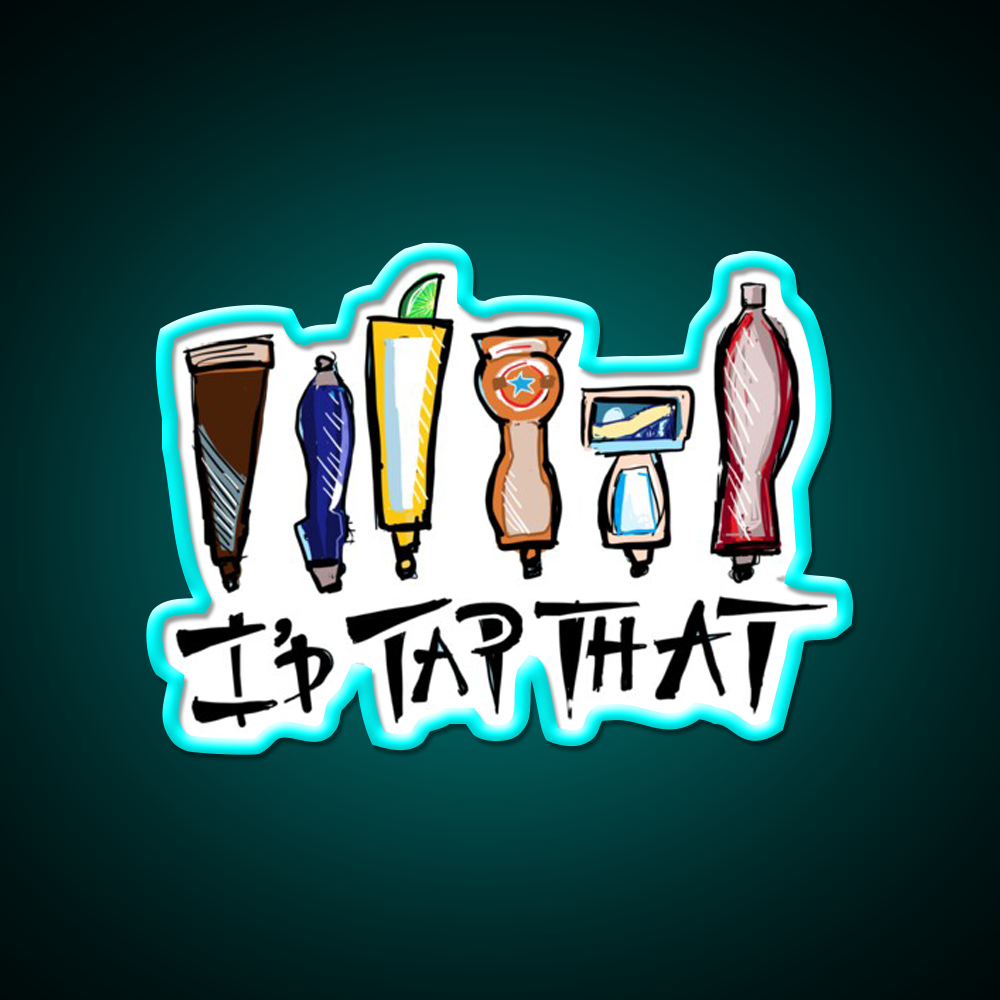 Id Tap That Beer Bar Decor Led Neon Sign Rgb Color - Size and dimension reference